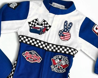 Fast One Birthday Suit - Race Car Birthday Toddler Costume - Kids Racing Jumpsuit - Baby Boy Gift - Halloween Costume