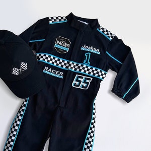 Fast One Birthday Suit - Race Car Birthday Toddler Costume - Dziecięcy kombinezon wyścigowy - Prezent dla chłopca - Kostium na Halloween
