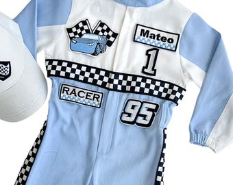 Fast One Birthday Suit - Race Car Birthday Toddler Costume - Kids Racing Jumpsuit - Baby Boy Gift - Halloween Costume