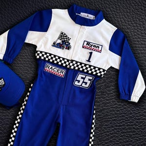 Fast One Birthday Suit - Race Car Birthday Toddler Costume - Kids Racing Jumpsuit - Baby Boy Gift - Halloween Costume
