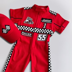 Fast One Birthday Suit - Race Car Birthday Toddler Costume - Kids Racing Jumpsuit - Baby Boy Gift - Halloween Costume