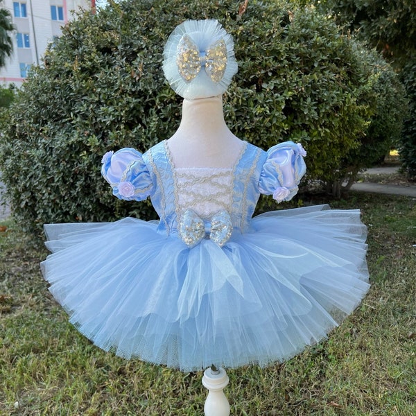 Toddler Cinderella Tutu Dress | 1st Birthday Princess Costume | Disney Inspired | Halloween Costume