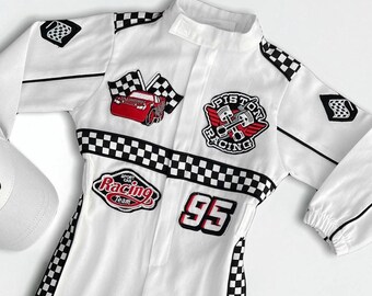 Fast One Birthday Suit - Race Car Birthday Toddler Costume - Kids Racing Jumpsuit - Baby Boy Gift - Halloween Costume