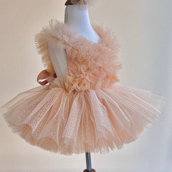 Boho Birthday Tulle Dress | First Birthday Dress | Tulle Dress | Birthday Tutu |  Photoshoot Outfit