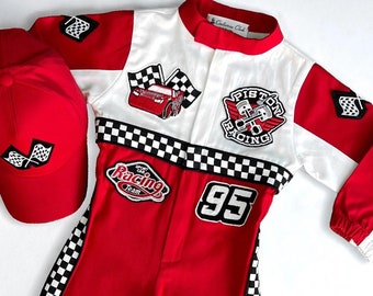 Fast One Birthday Suit - Race Car Birthday Toddler Costume - Kids Racing Jumpsuit - Baby Boy Gift - Halloween Costume