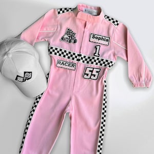 Fast One Birthday Suit - Race Car Birthday Toddler Costume - Kids Racing Jumpsuit - Baby Girl Gift - Halloween Costume