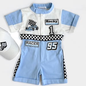 Fast One Birthday Suit - Race Car Birthday Toddler Costume - Kids Racing Jumpsuit - Baby Boy Gift - Halloween Costume