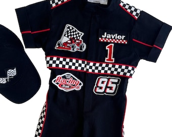 Fast One Birthday Suit - Race Car Birthday Toddler Costume - Kids Racing Jumpsuit - Baby Boy Gift - Halloween Costume