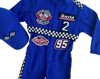 Fast One Birthday Suit - Race Car Birthday Toddler Costume - Kids Racing Jumpsuit - Baby Boy Gift - Halloween Costume