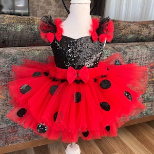 Miraculous Ladybug Tulle Costume | Toddler Girl Tutu Dress | Disney Inspired Tulle Outfit