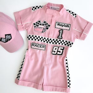 Fast One Birthday Suit - Race Car Birthday Toddler Costume - Kids Racing Jumpsuit - Baby Girl Gift - Halloween Costume