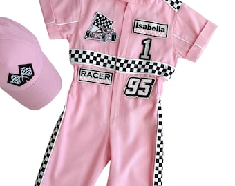 Fast One-verjaardagspak - raceauto verjaardag peuterkostuum - racejumpsuit voor kinderen - cadeau babymeisje - Halloweenkostuum