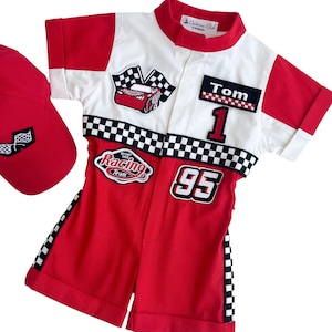 Fast One Birthday Suit - Race Car Birthday Toddler Costume - Kids Racing Jumpsuit - Baby Boy Gift - Halloween Costume