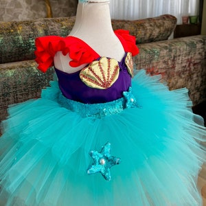 Bambina principessa sirena Ariel Costume Cosplay bambini ricamo di lusso  vestito per carnevale festa di Halloween