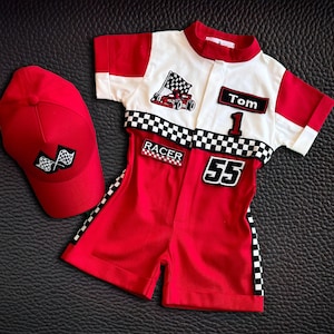Fast One Birthday Suit - Race Car Birthday Toddler Costume - Kids Racing Jumpsuit - Baby Boy Gift - Halloween Costume