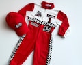 Fast One Birthday Suit - Race Car Birthday Toddler Costume - Kids Racing Jumpsuit - Baby Boy Gift - Halloween Costume product logo