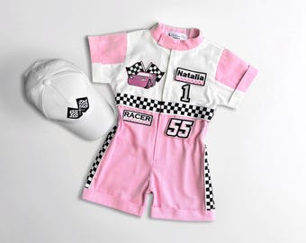 Fast One-verjaardagspak - raceauto verjaardag peuterkostuum - racejumpsuit voor kinderen - cadeau babymeisje - Halloweenkostuum