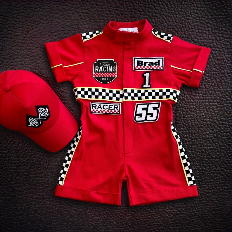 Fast One Birthday Suit - Race Car Birthday Toddler Costume - Kids Racing Jumpsuit - Baby Boy Gift - Halloween Costume