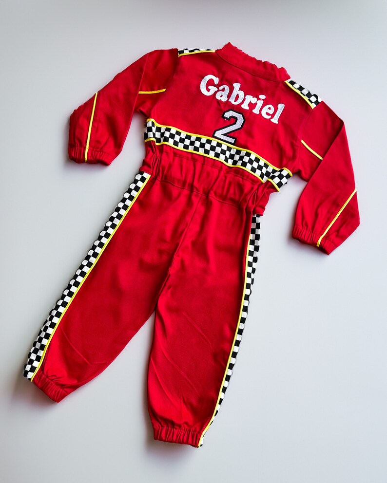 toddler race car costume for fast one birthday theme | personalized kid racing jumpsuit | two fast birthday | Ferrari baby | Lightning McQueen