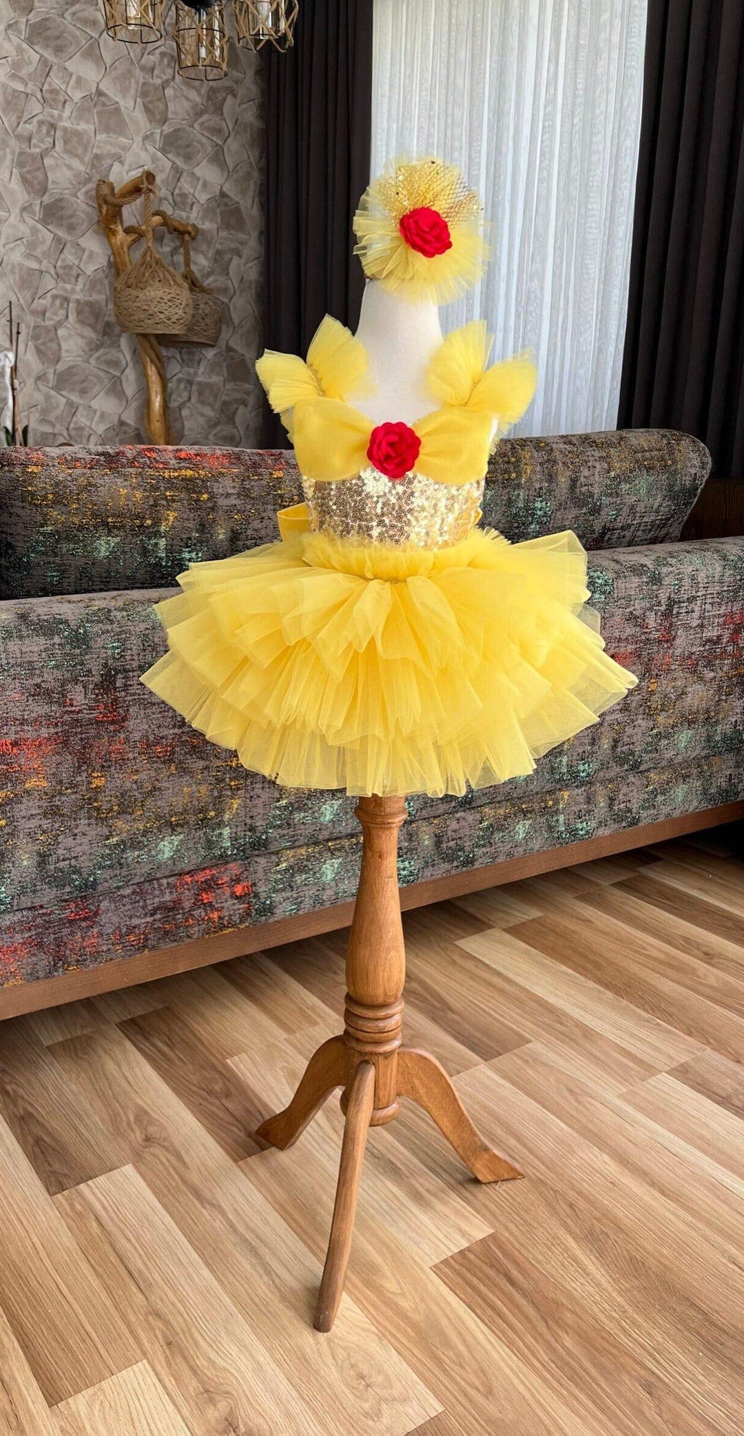 Yellow Lamb Princess Playtime Primary Dress