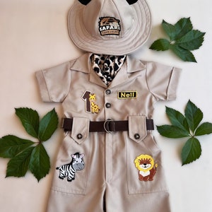 mickey mouse inspired baby safari outfit for wild one birthday theme