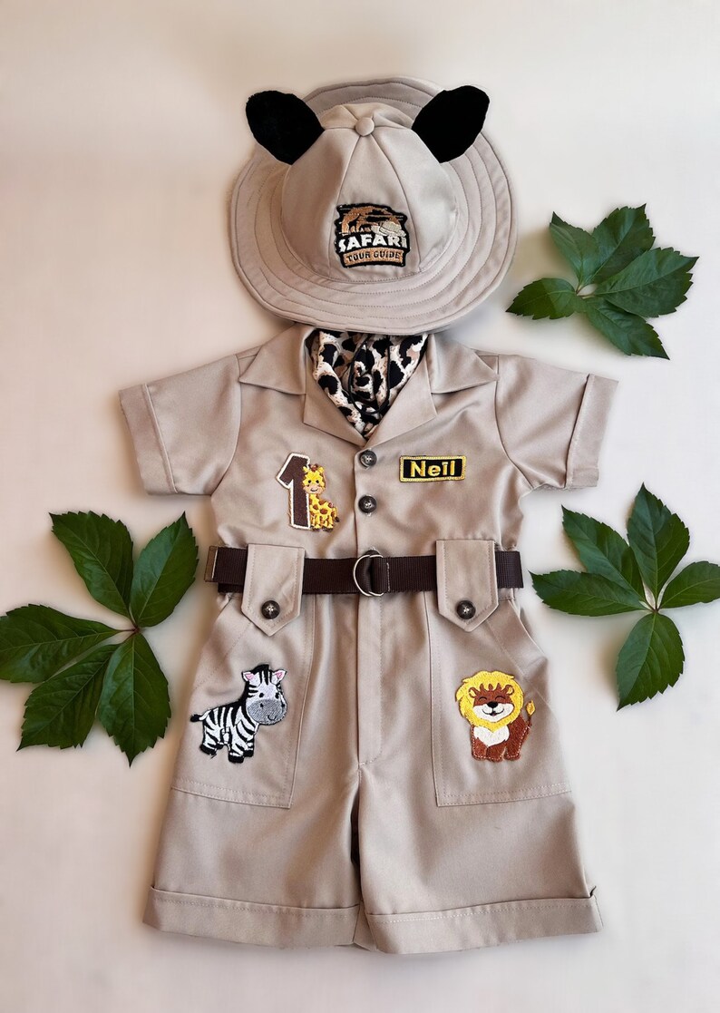 mickey mouse inspired baby safari outfit for wild one birthday theme