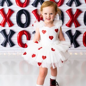 Valentines Day Outfit for Baby Girl,Toddler Valentines Dress,First Birthday Dress,Baby Party Dress,Baby Tulle Dress