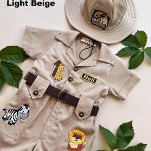Personalized Safari Outfit for Baby & Toddler - Wild One Birthday Safari Outfit - Halloween Kids Costume  -  Safari Costume
