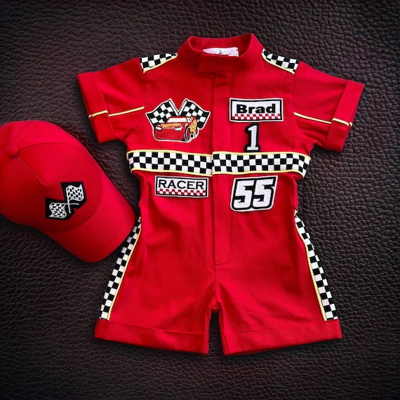 Fast One Birthday Suit - Race Car Birthday Toddler Costume - Kids Racing Jumpsuit - Baby Boy Gift - Halloween Costume