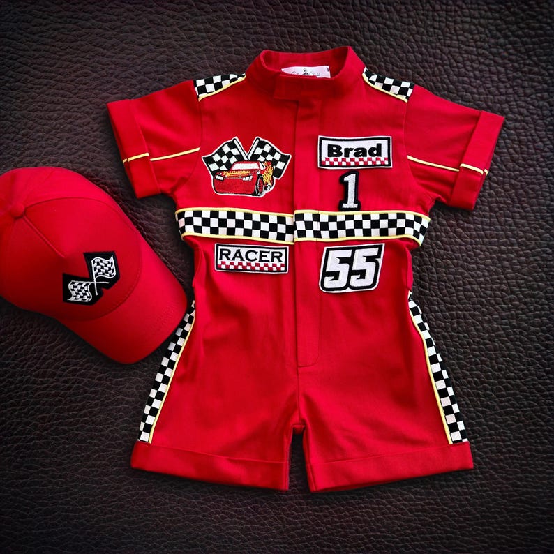 Fast One Birthday Suit - Race Car Birthday Toddler Costume - Kids Racing Jumpsuit - Baby Boy Gift - Halloween Costume image 1