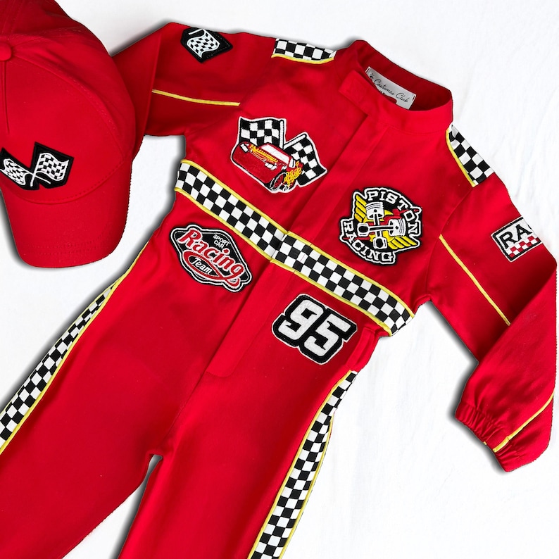 Fast One Birthday Suit - Race Car Birthday Toddler Costume - Kids Racing Jumpsuit - Baby Boy Gift - Halloween Costume image 2
