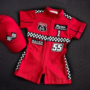Fast One Birthday Suit - Race Car Birthday Toddler Costume - Kids Racing Jumpsuit - Baby Boy Gift - Halloween Costume
