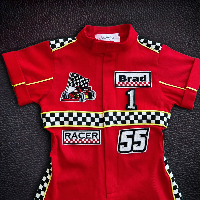 Fast One Birthday Suit - Race Car Birthday Toddler Costume - Kids Racing Jumpsuit - Baby Boy Gift - Halloween Costume