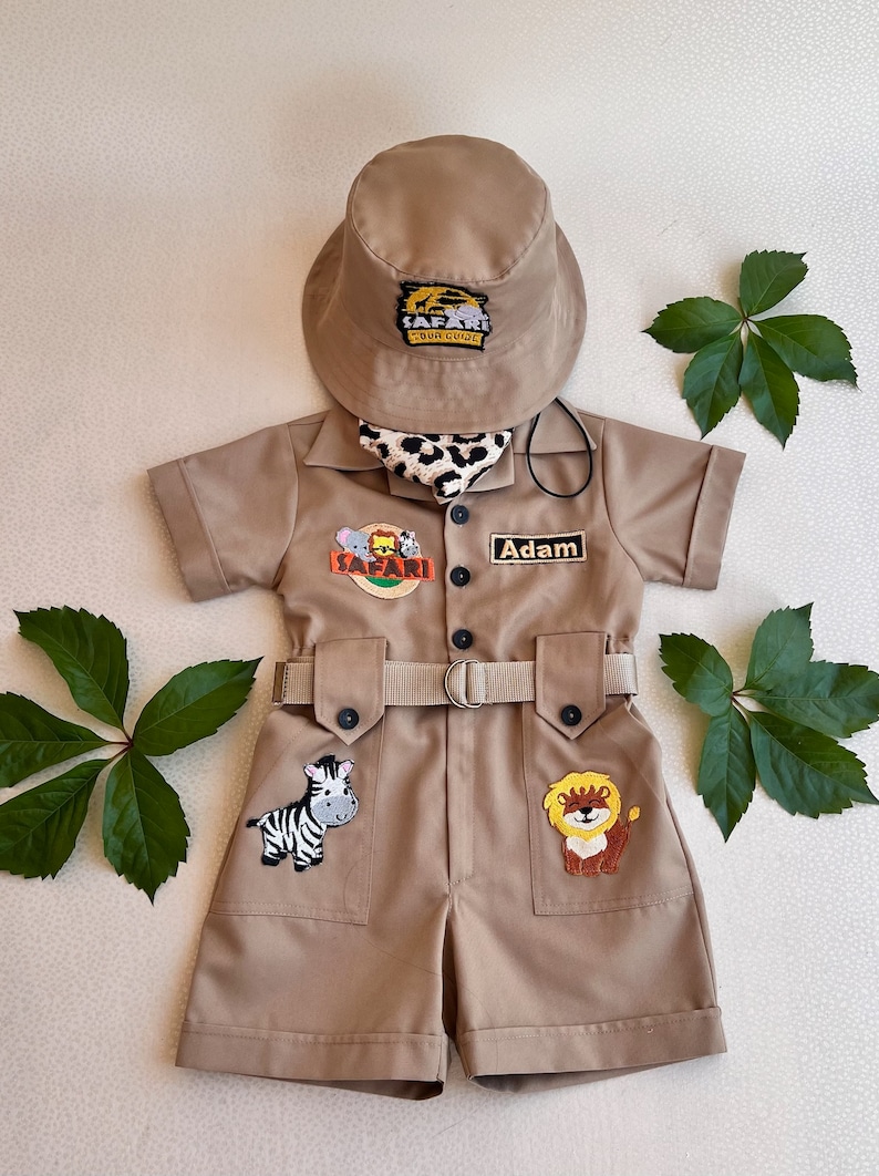 mickey mouse inspired baby safari outfit for wild one birthday theme