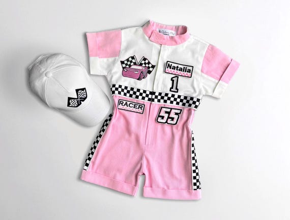 Fast One Birthday Suit - Race Car Birthday Toddler Costume - Kids Racing Jumpsuit - Baby Girl Gift - Halloween Costume