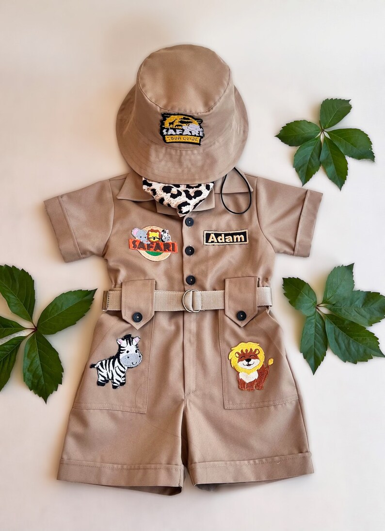 mickey mouse inspired baby safari outfit for wild one birthday theme