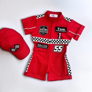 Fast One Birthday Suit - Race Car Birthday Toddler Costume - Kids Racing Jumpsuit - Baby Boy Gift - Halloween Costume