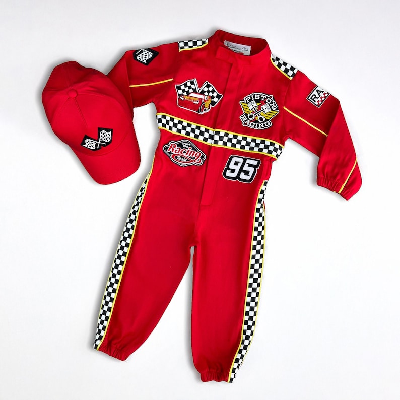 Fast One Birthday Suit - Race Car Birthday Toddler Costume - Kids Racing Jumpsuit - Baby Boy Gift - Halloween Costume image 1