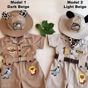 Personalized Safari Outfit for Baby & Toddler - Wild One Birthday Safari Outfit - Halloween Kids Costume  -  Safari Costume