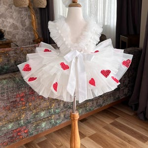 Valentines Day Outfit for Baby Girl,Toddler Valentines Dress,First Heart Birthday Dress,Baby Party Dress,Baby Tulle Dress