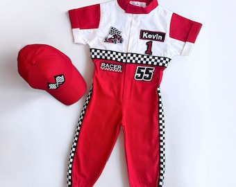 Fast One Birthday Suit - Race Car Birthday Toddler Costume - Kids Racing Jumpsuit - Baby Boy Gift - Halloween Costume