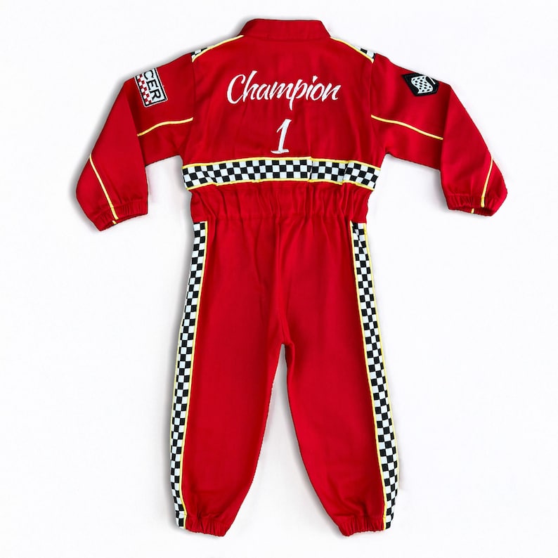 Fast One Birthday Suit - Race Car Birthday Toddler Costume - Kids Racing Jumpsuit - Baby Boy Gift - Halloween Costume image 8