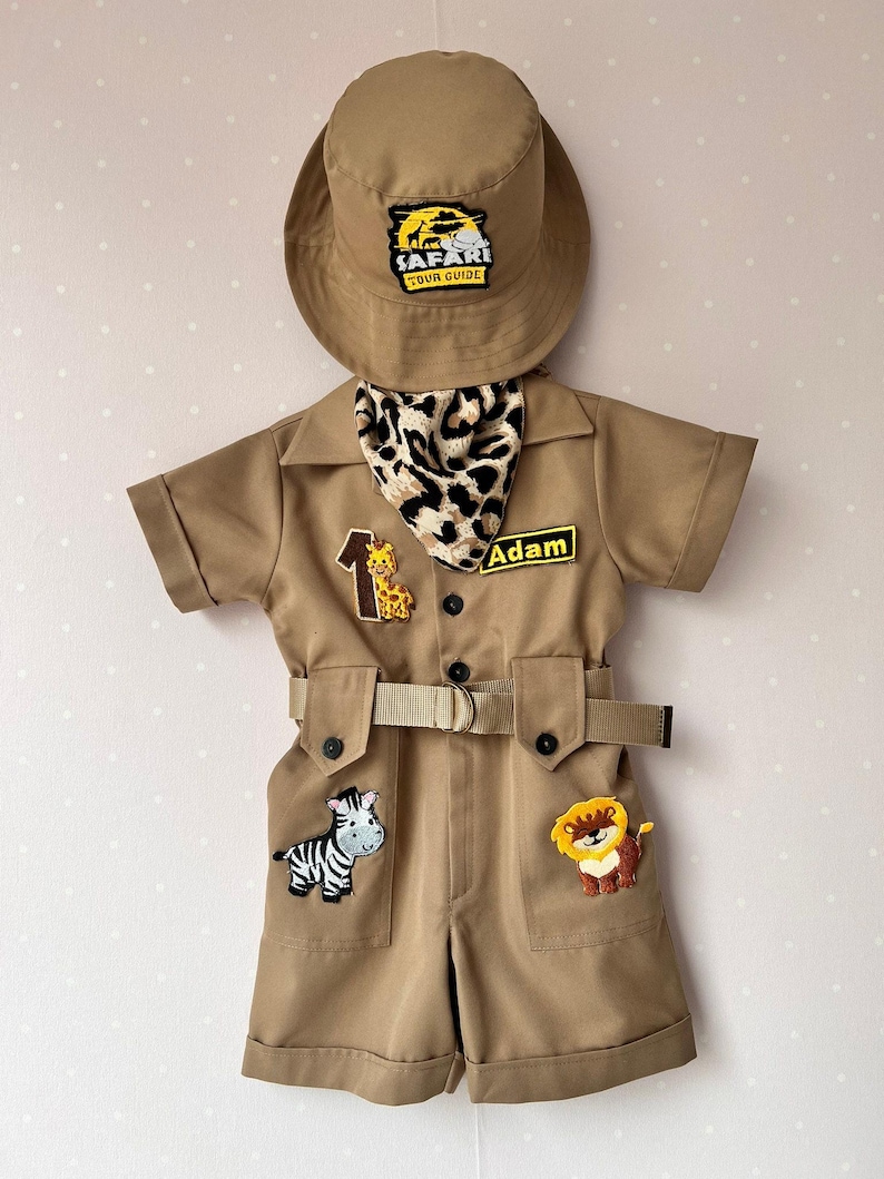 mickey mouse inspired baby safari outfit for wild one birthday theme