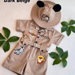 mickey mouse inspired baby safari outfit for wild one birthday theme