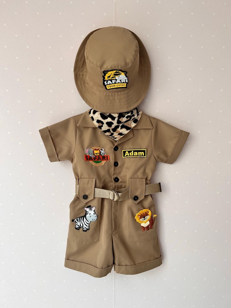 mickey mouse inspired baby safari outfit for wild one birthday theme