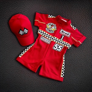 Fast One Birthday Suit - Race Car Birthday Toddler Costume - Kids Racing Jumpsuit - Baby Boy Gift - Halloween Costume image 4