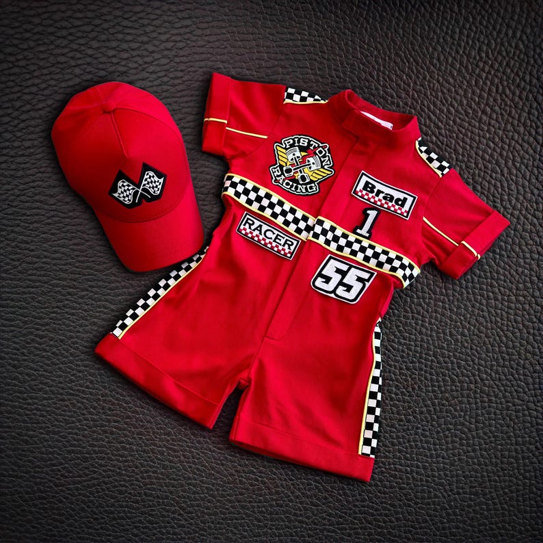 Fast One Birthday Suit - Race Car Birthday Toddler Costume - Kids Racing Jumpsuit - Baby Boy Gift - Halloween Costume image 4