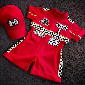 Fast One Birthday Suit - Race Car Birthday Toddler Costume - Kids Racing Jumpsuit - Baby Boy Gift - Halloween Costume