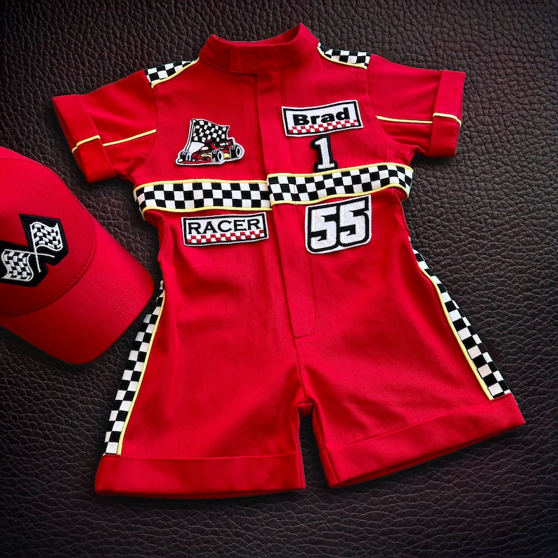 Fast One Birthday Suit - Race Car Birthday Toddler Costume - Kids Racing Jumpsuit - Baby Boy Gift - Halloween Costume