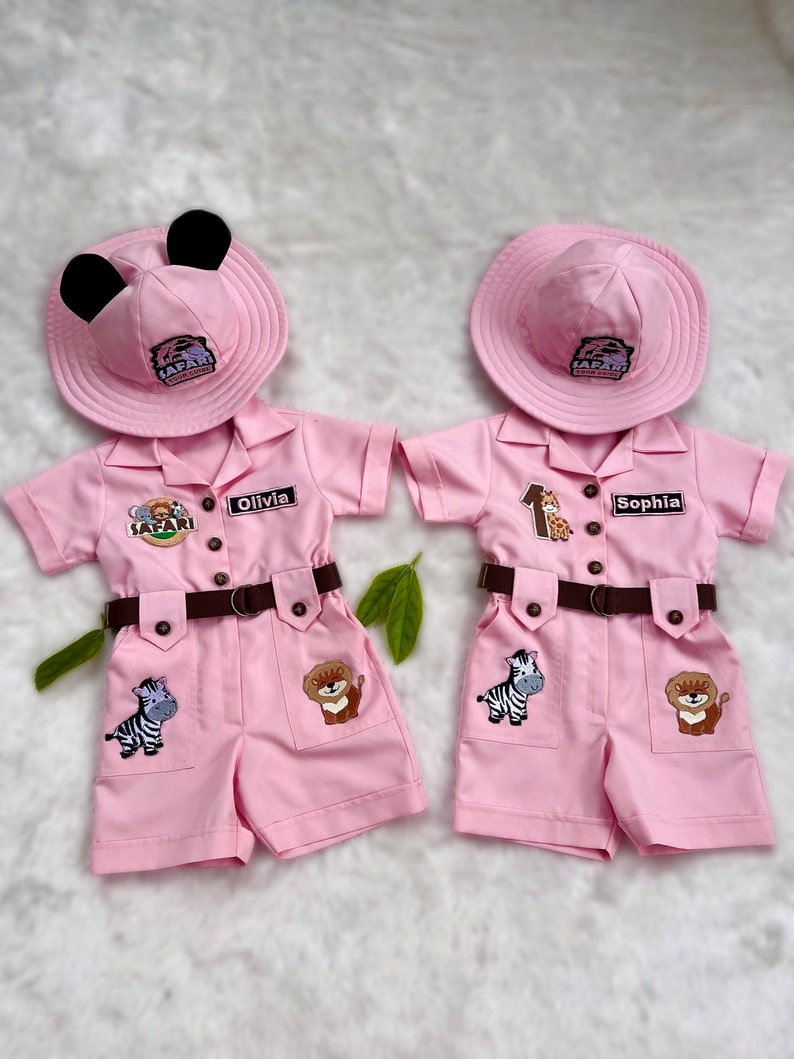 minnie mouse inspired baby safari outfit for wild one birthday theme